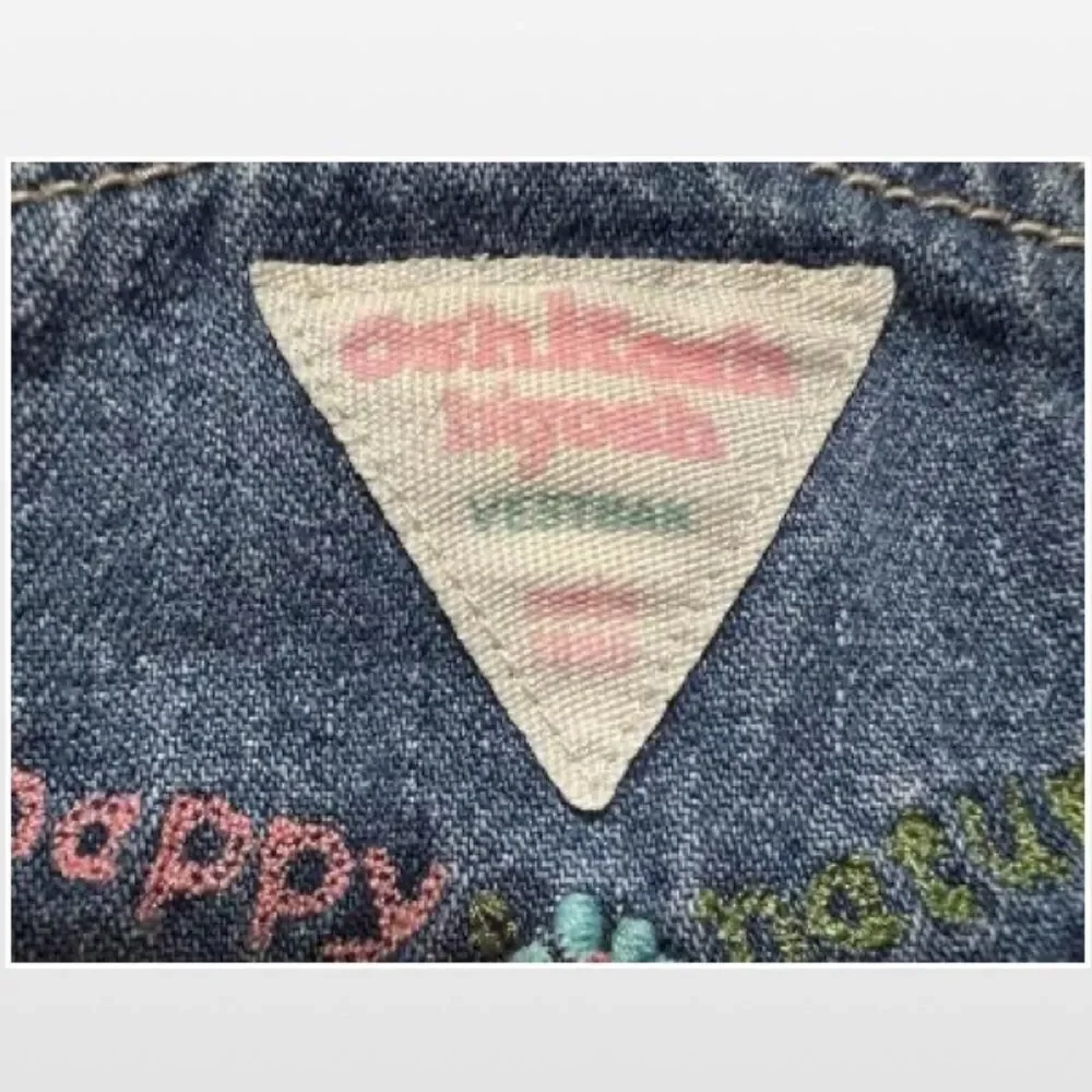 OshKosh B'gosh Baby Blue Denim Vestbak Kid Overalls
